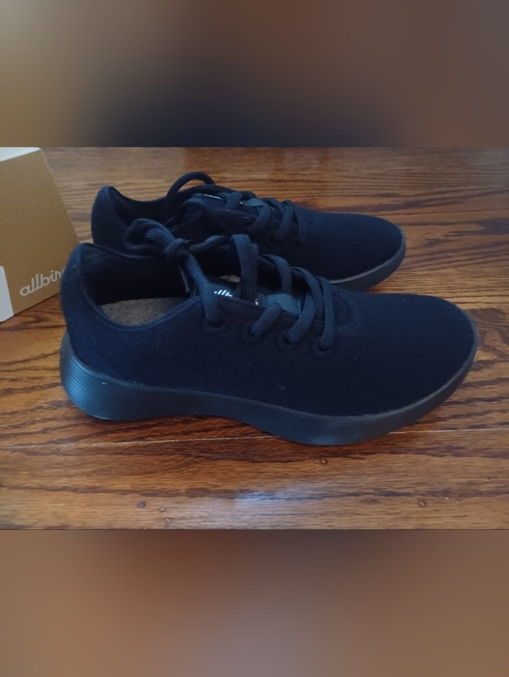 NEW Women's Allbirds Wool Runners Shoes— Black Size 7.5 - Picture 4 of 5